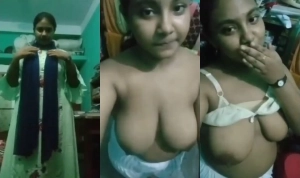 Horny Desi Girl Striping and Fingering