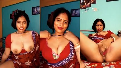 Bangla Bhabhi with huge boobs uses vibrator on her wet pussy