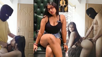 Ipsita Hajra, the famous Instagram influencer, gives a sloppy blowjob outdoors before balcony sex